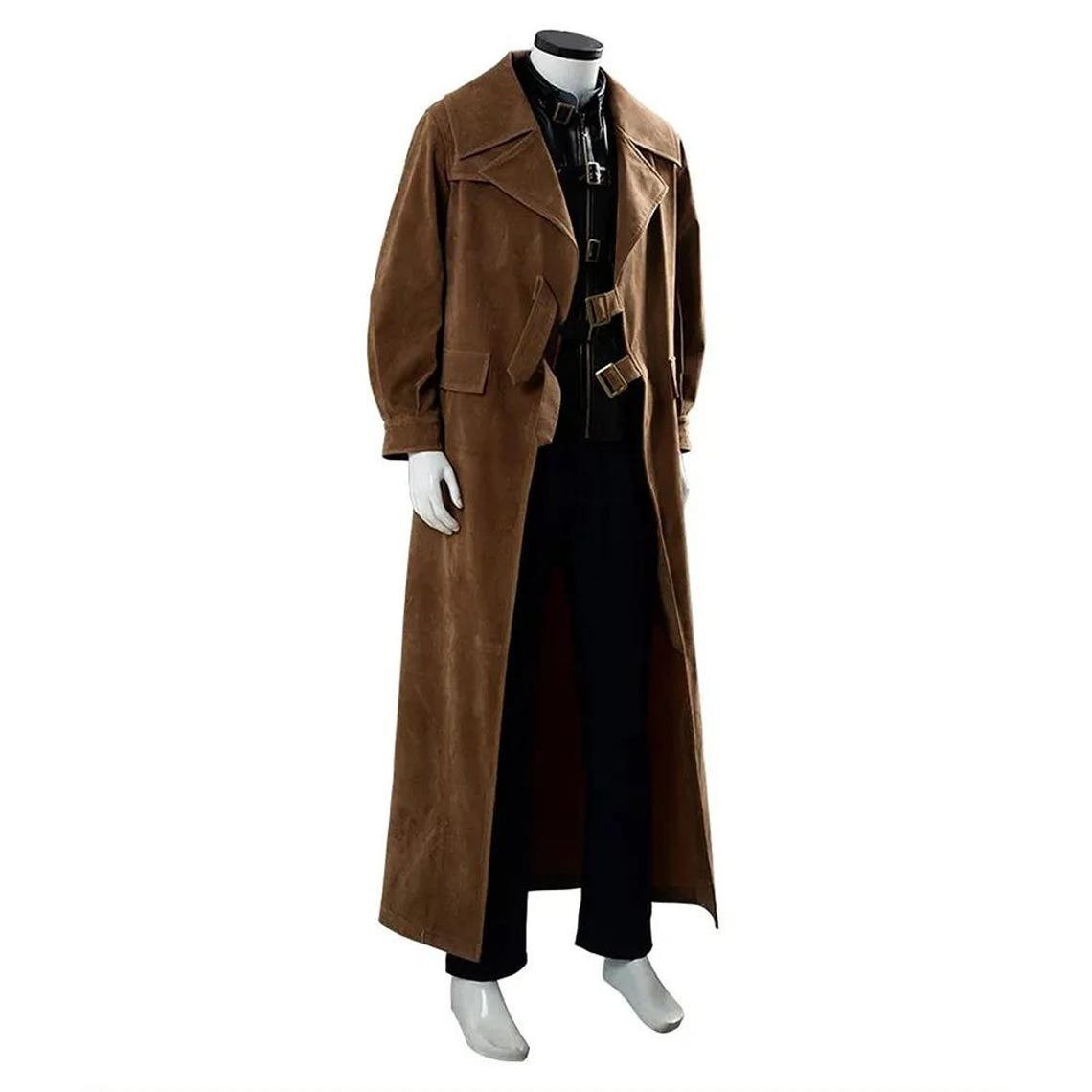 Mad-Eye Moody Cosplay Costume: Leather Vest & Distressed Trench Coat - Image 2