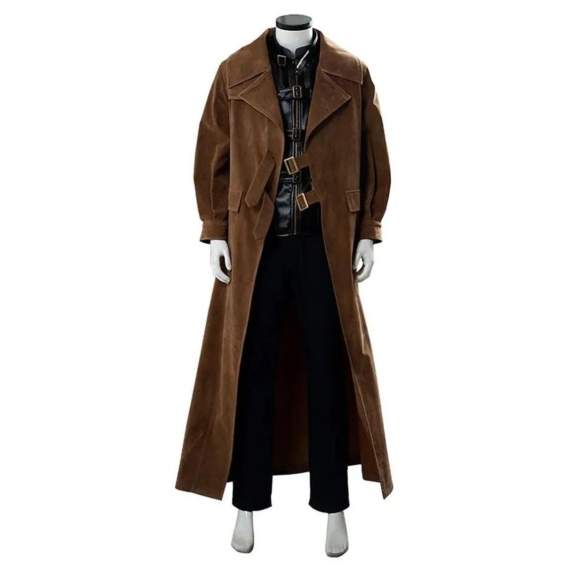 Mad-Eye Moody Cosplay Costume: Leather Vest & Distressed Trench Coat - Image 5
