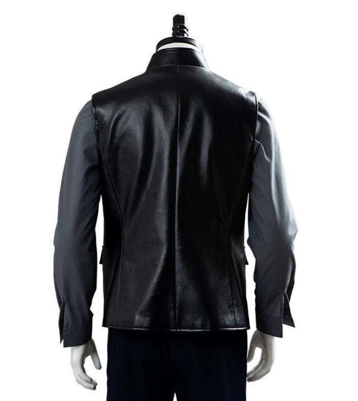 Mad-Eye Moody Cosplay Costume: Leather Vest & Distressed Trench Coat - Image 7