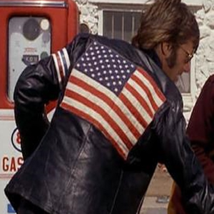 Easy Rider Sheepskin Leather Jacket, Peter Fonda Biker Style