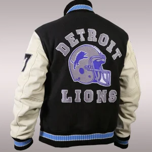 Beverly Hills Cop Axel Foley Detroit Lions Vintage Wool | Leather Sleeves Jacket